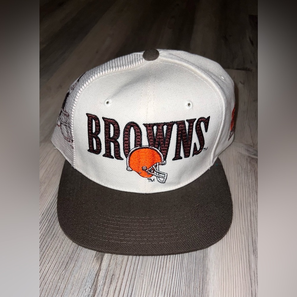 VTG 90s CLEVELAND BROWNS Shadow NFL Pro Line Sports Specialties SnapBack Hat NWT